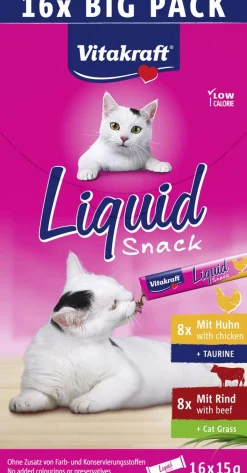 VITAKRAFT KISSAN MAKUPALA LIQUID SNACK MULTIPACK 16*15G KANA +  240