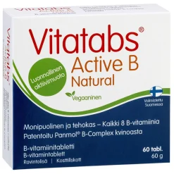 VITATABS ACTIVE B NATURAL 60 KPL