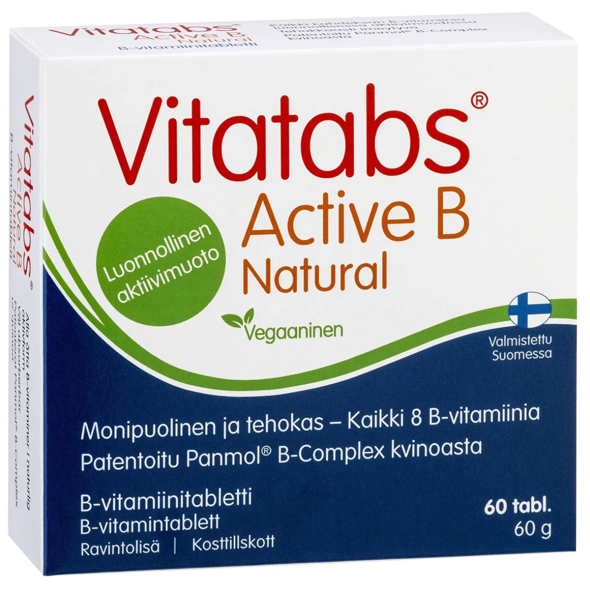 VITATABS ACTIVE B NATURAL 60 KPL