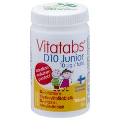 VITATABS D10 JUNIOR PURUTBL MANSIKANMAK. 100 KPL