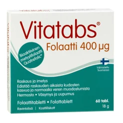 VITATABS FOLAATTI 400MIKROGR. 60 KPL