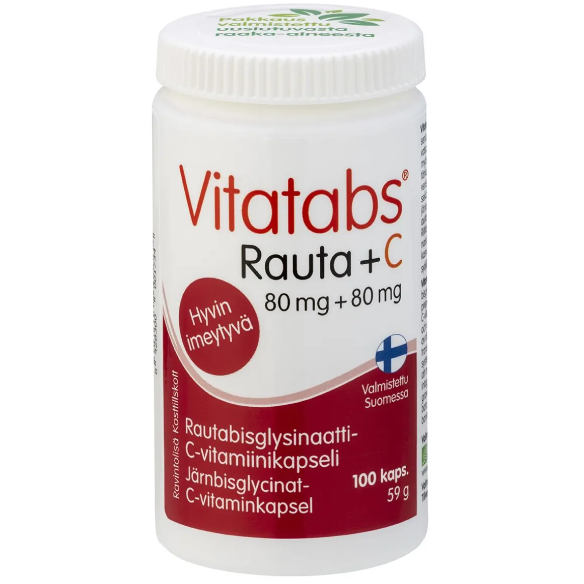 VITATABS RAUTA + C 80 MG + 80 MG 100 KPL