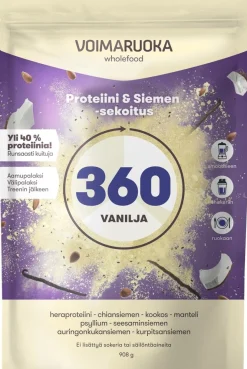 VOIMARUOKA WHOLEFOOD 360 VANILJA 908 G