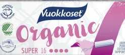 VUOKKOSET ORGANIC TAMPON SUPER 16KPL 16 KPL