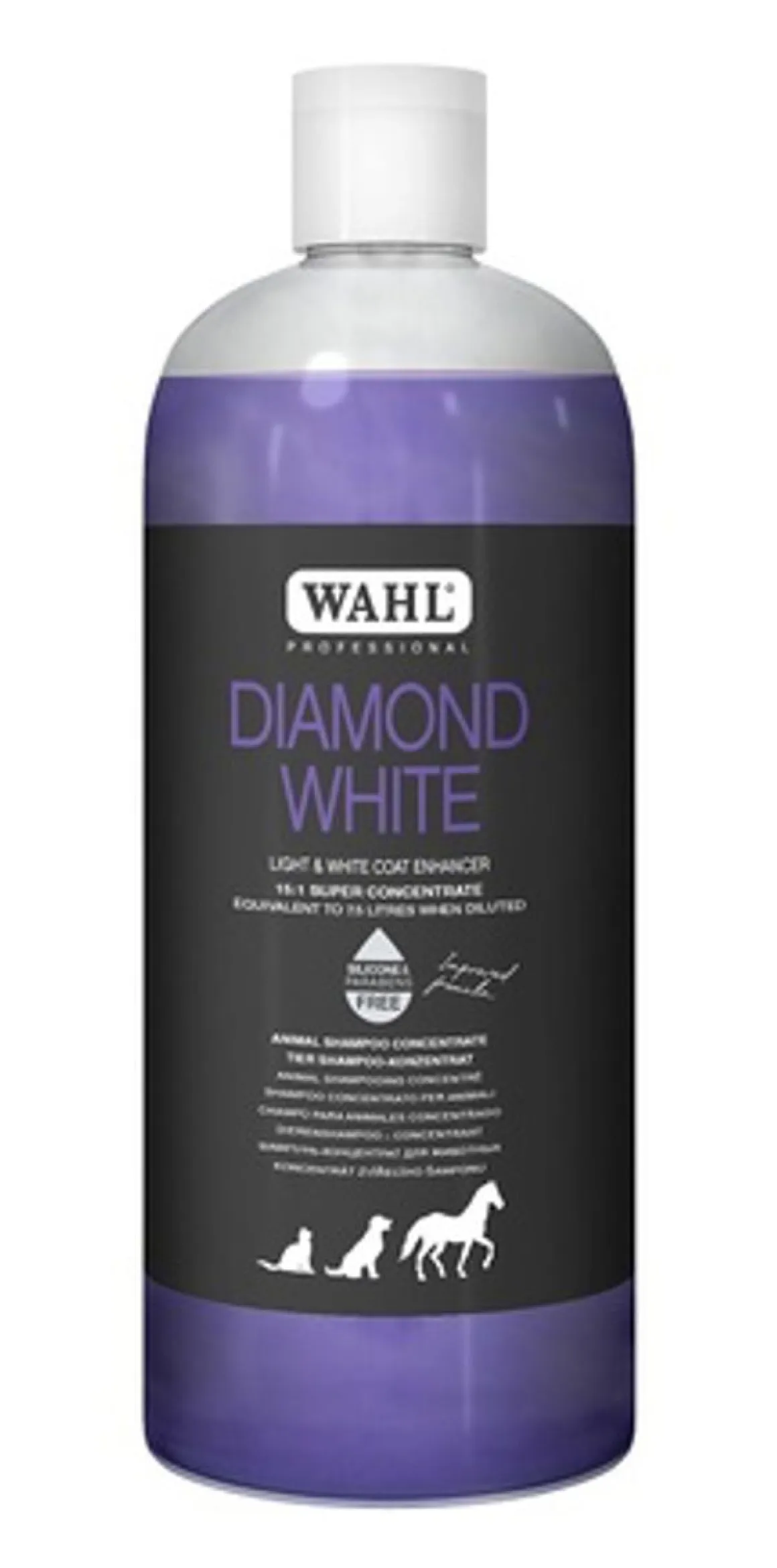 WAHL DIAMOND WHITE SHAMPOOTIIVISTE VAALEILLE HEVOSILLE 500 ML