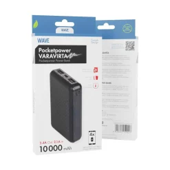 WAVE VARAVIRTALÄHDE POCKETPOWER, 10000MAH, MUSTA