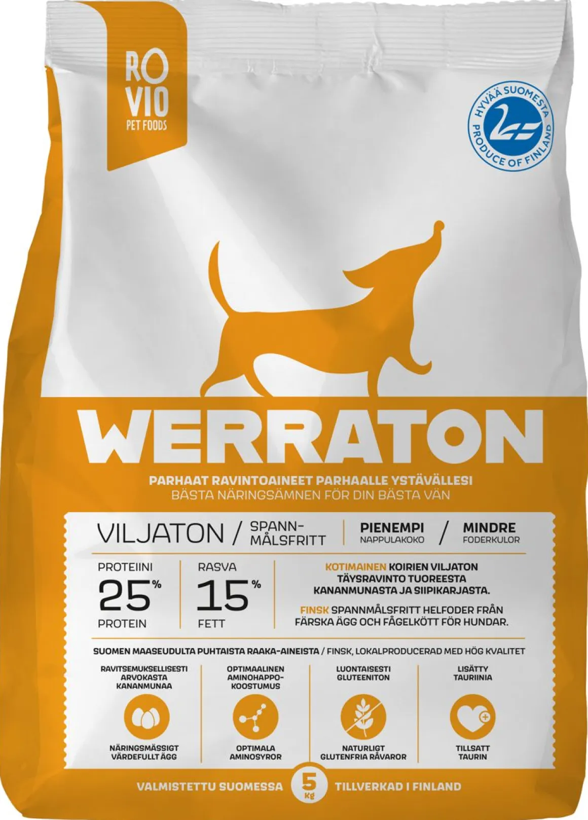 WERRATON KOIRAN TÄYSRAVINTO VILJATON 5 KG