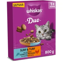 WHISKAS 1+ ADULT DUO TONNIKALA JA KANA 800 G