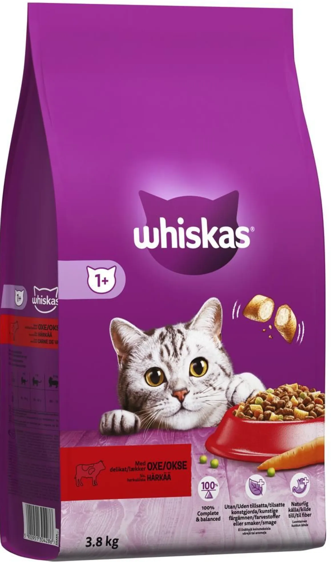 WHISKAS 1+ HÄRÄNLIHAA 3,8 KG