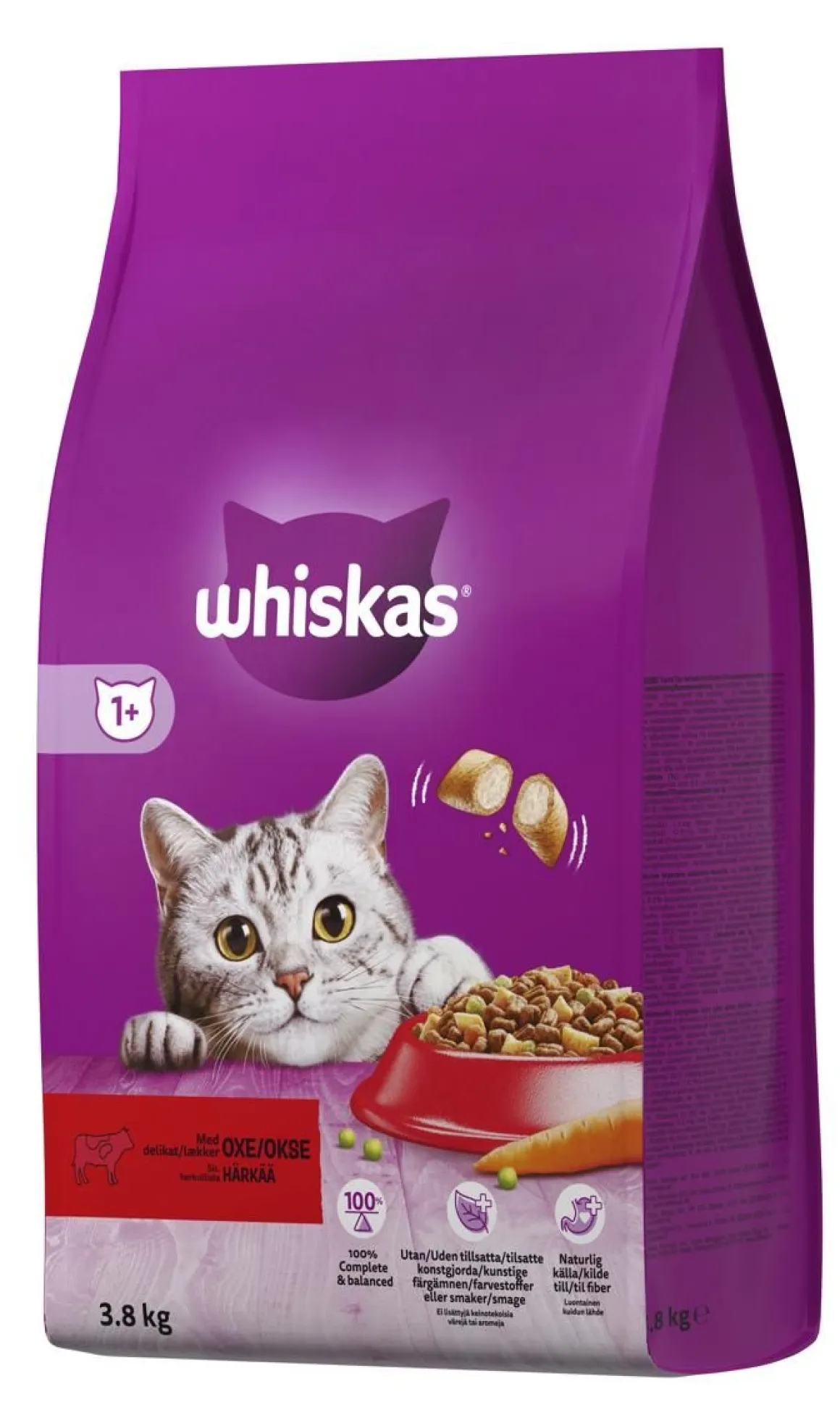 WHISKAS 1+ HÄRÄNLIHAA 3,8 KG