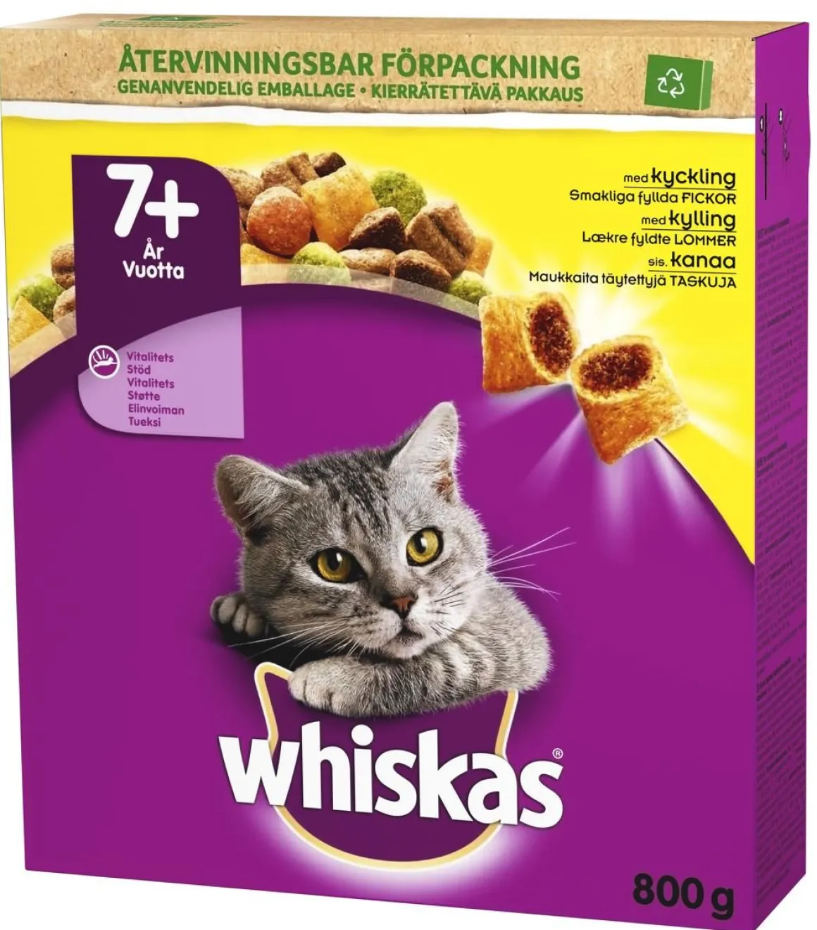 WHISKAS 7+ SENIOR KANAA 800 G