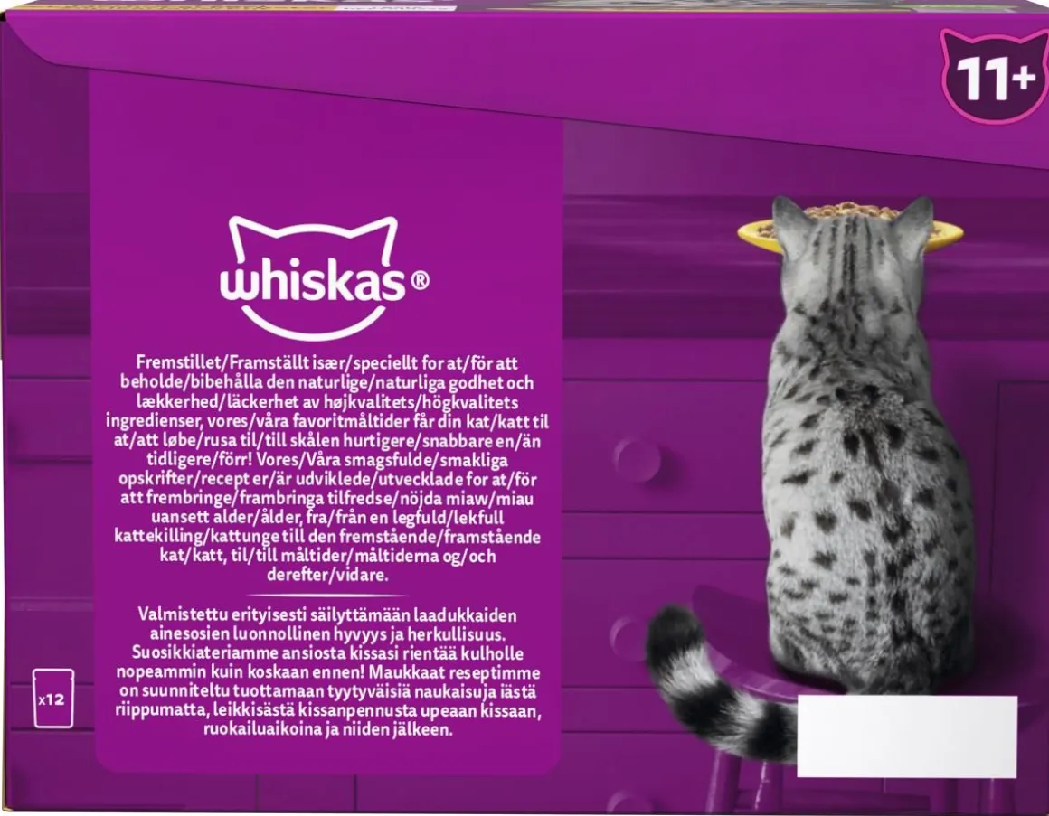WHISKAS 11+ SIIPIKARJAHERKUT HYYTELÖSSÄ 12*85G 1,02 KG