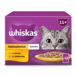 WHISKAS 11+ SIIPIKARJAHERKUT HYYTELÖSSÄ 12*85G 1,02 KG