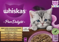WHISKAS JUNIOR PURE DELIGHT SIIPIKARJAHERKUT HYYTELÖSSÄ 12*85G