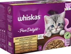 WHISKAS JUNIOR PURE DELIGHT SIIPIKARJAHERKUT HYYTELÖSSÄ 12*85G
