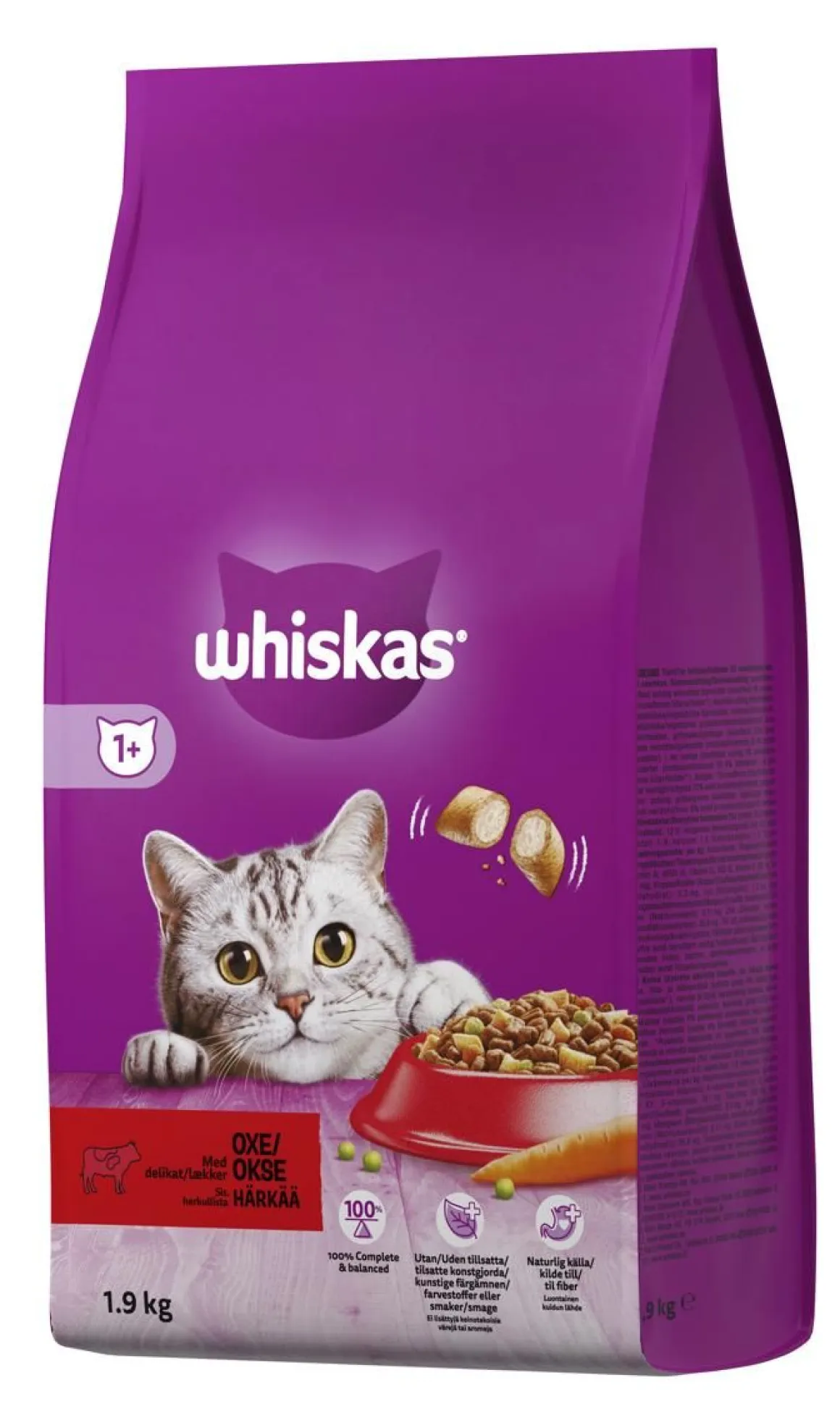 WHISKAS 1+ HÄRÄNLIHAA 1,9 KG