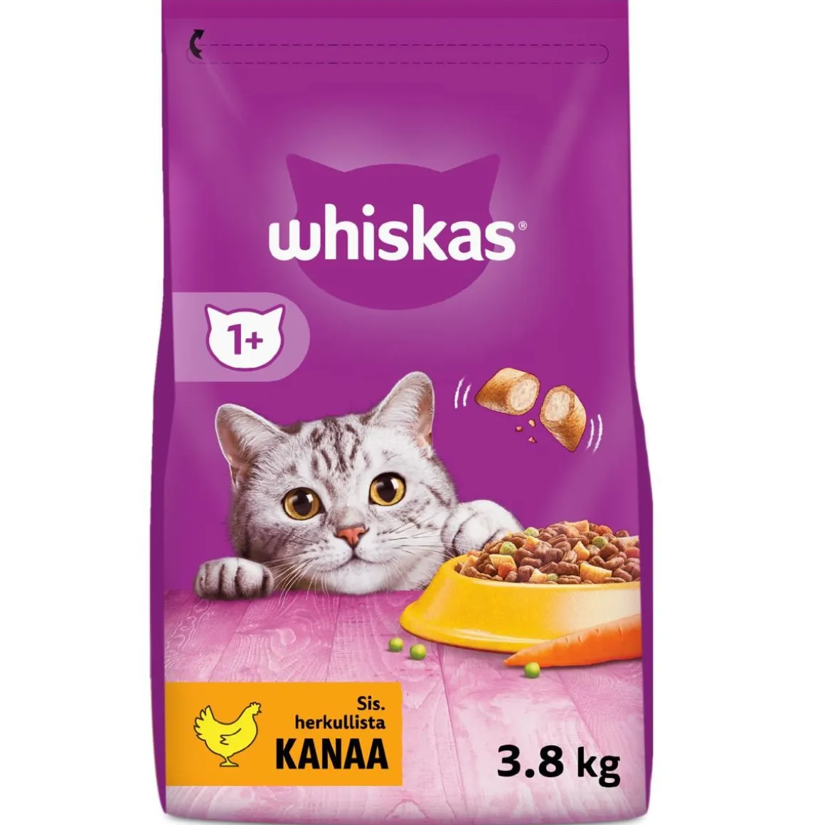 WHISKAS 1+ KANAA 3,8 KG