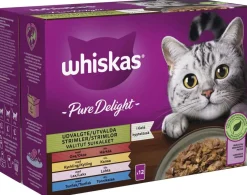 WHISKAS 1+ PURE DELIGHT SUOSIKIT LAJITELMA HYYTELÖSSÄ 12*85G 1,02 KG
