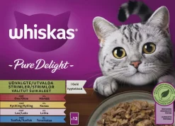 WHISKAS 1+ PURE DELIGHT SUOSIKIT LAJITELMA HYYTELÖSSÄ 12*85G 1,02 KG