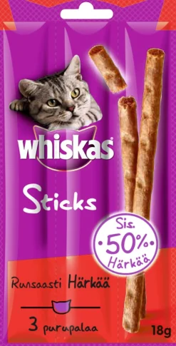 WHISKAS STICKS HÄRÄNLIHAA 3KPL 18 G