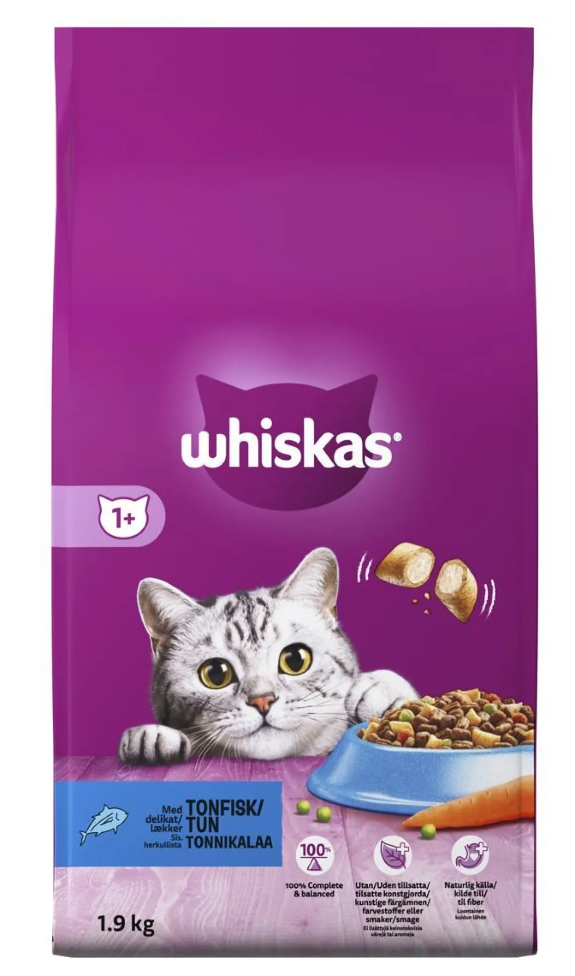 WHISKAS 1+ TONNIKALAA 1,9 KG
