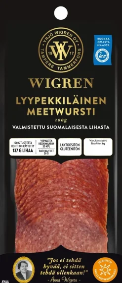 WIGREN LYYPEKKILÄINEN MEETWURSTI 100 G