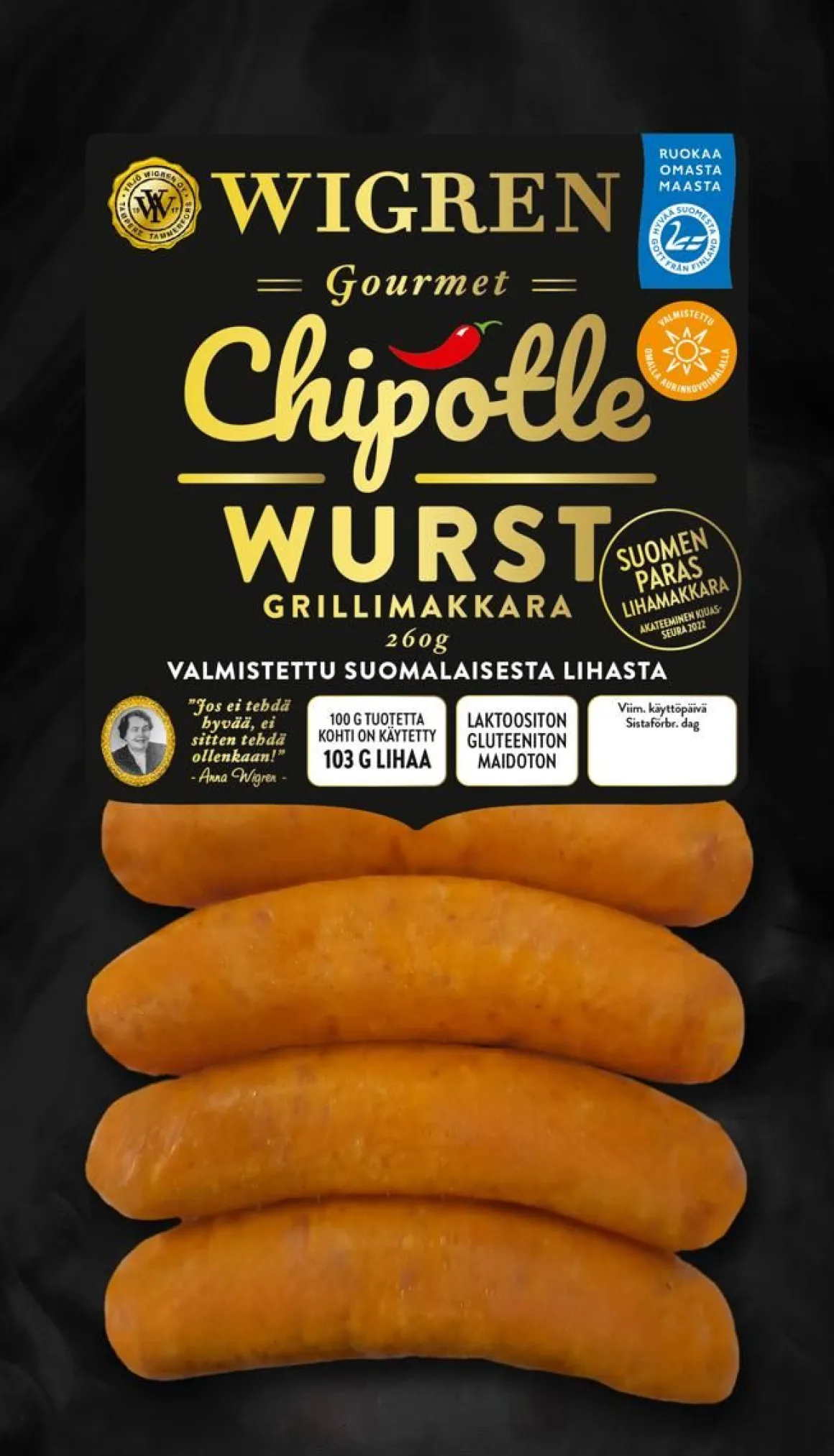 WIGREN GOURMET CHIPOTLEWURST 260 G