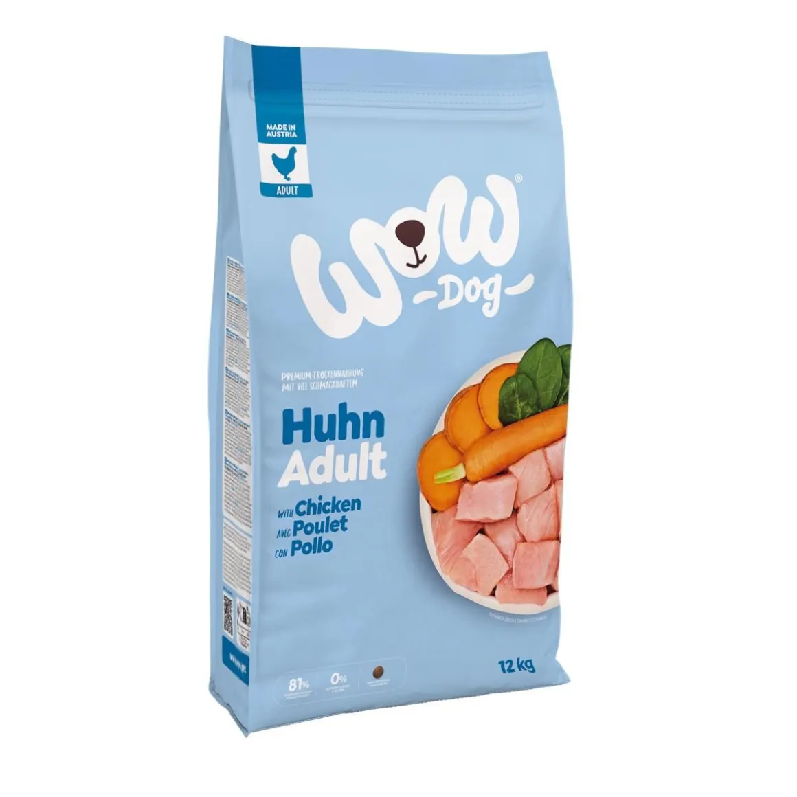 WOW DOG KOIRAN TÄYSRAVINTO ADULT KANA 12 KG