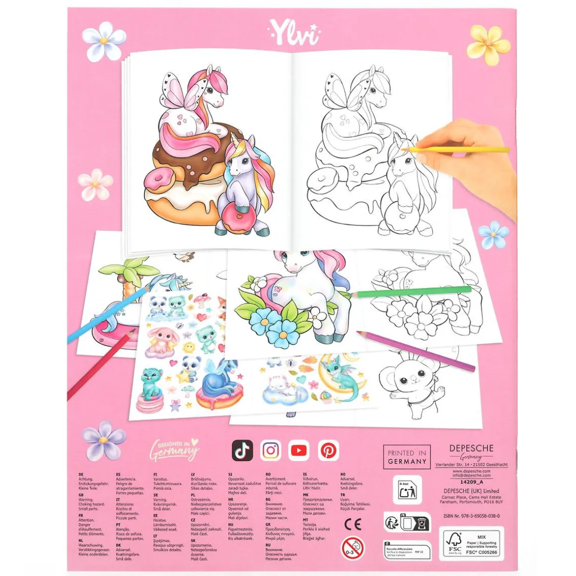 YLVI YLVI UNICORN VÄRITYSKIRJA