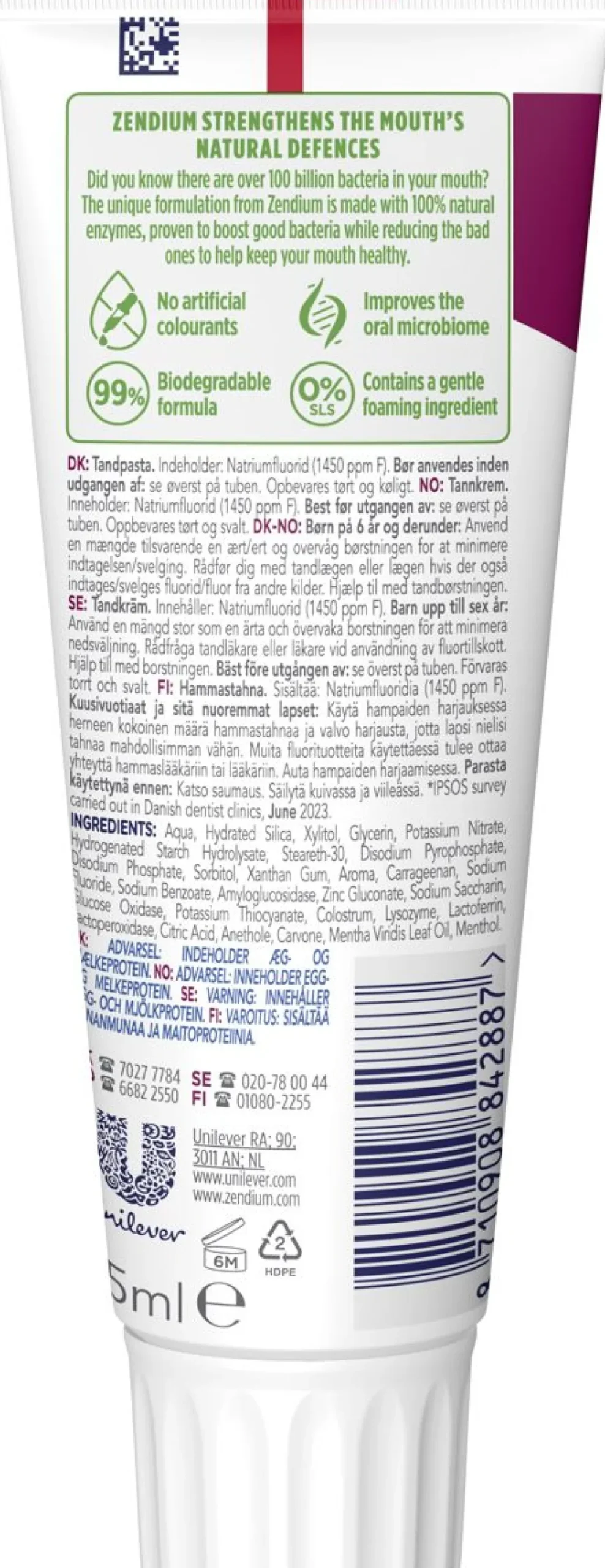 ZENDIUM SENSITIVE WHITENER HAMMASTAHNA 75 ML