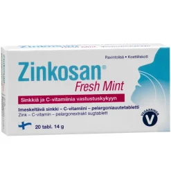 ZINKOSAN FRESH MINT AROMAATTINEN IMESKELYTABLETTI 20 KPL